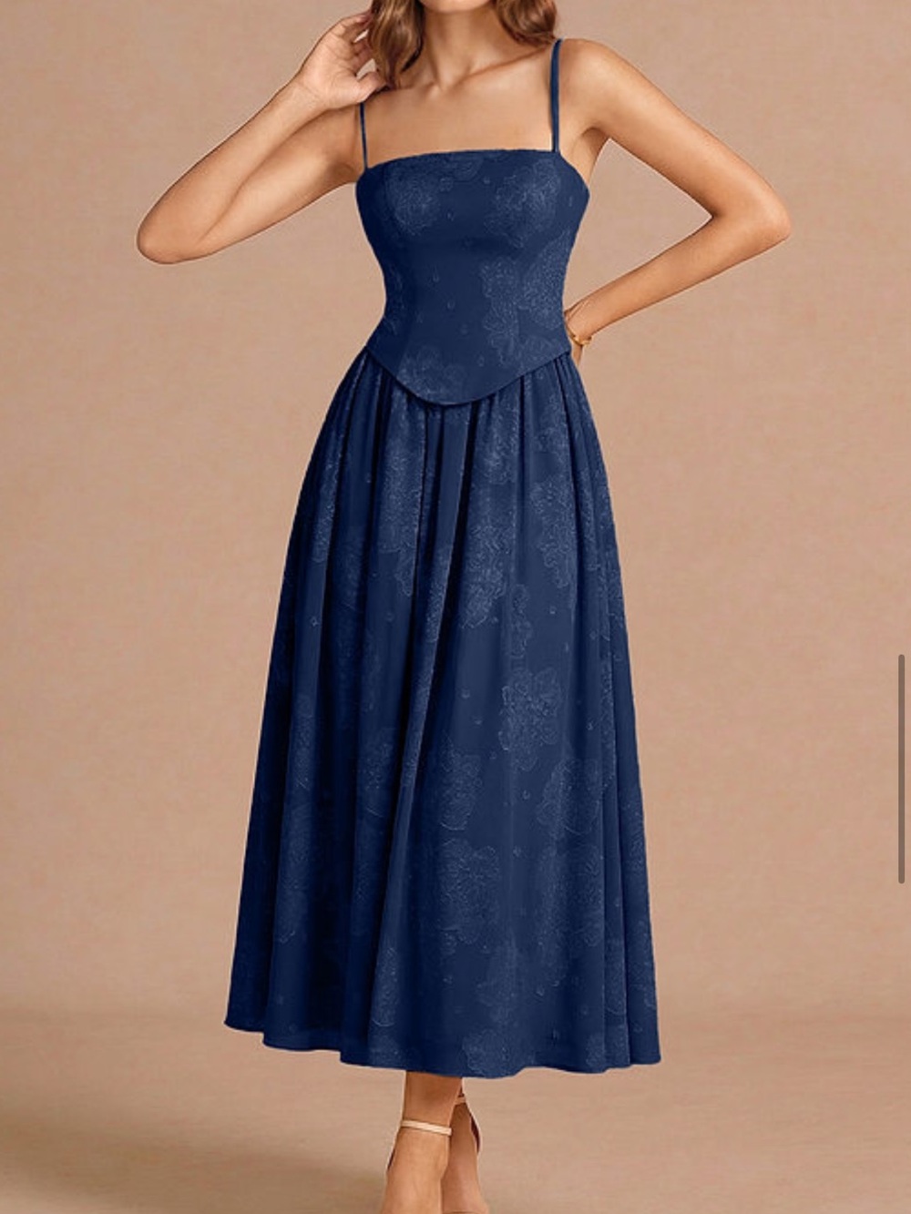 Azazie navy blue corset